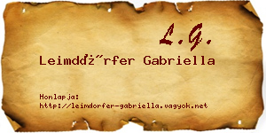 Leimdörfer Gabriella névjegykártya